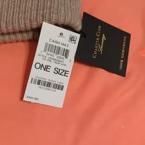 Charter Club Luxury 100% CASHMERE Cash Hat. Beanie Hat Taupe is Color  SALE Charter Club 100% Cashmere Cuffed Beanie Pearl Taupe Heather  main image 3